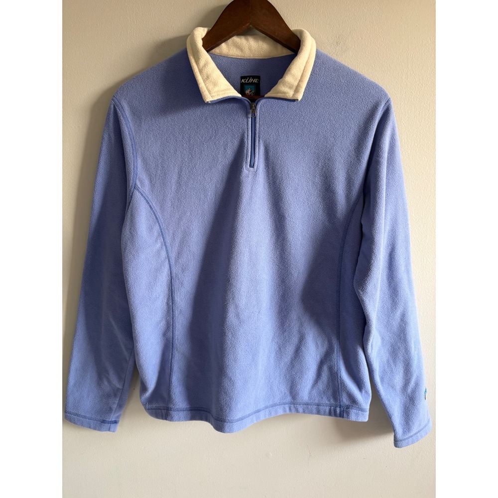 Kuhl Microchamois Fleece Pullover 1/4 Zip Periwinkle Blue Women Large